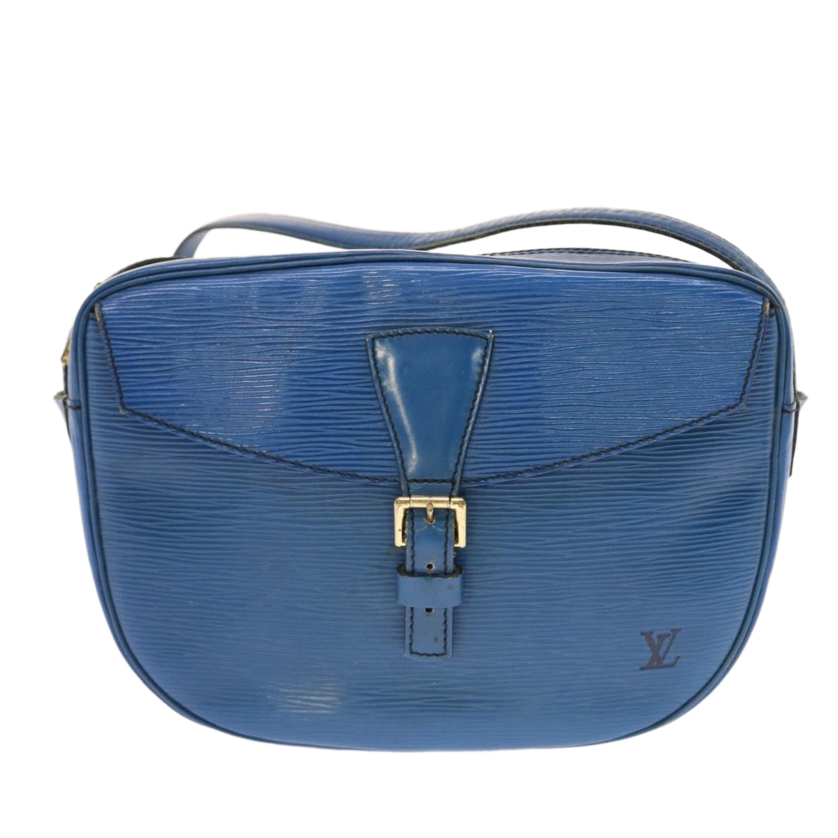 LOUIS VUITTON Epi June Feuille Shoulder Bag Blue M52155 LV Auth 50101