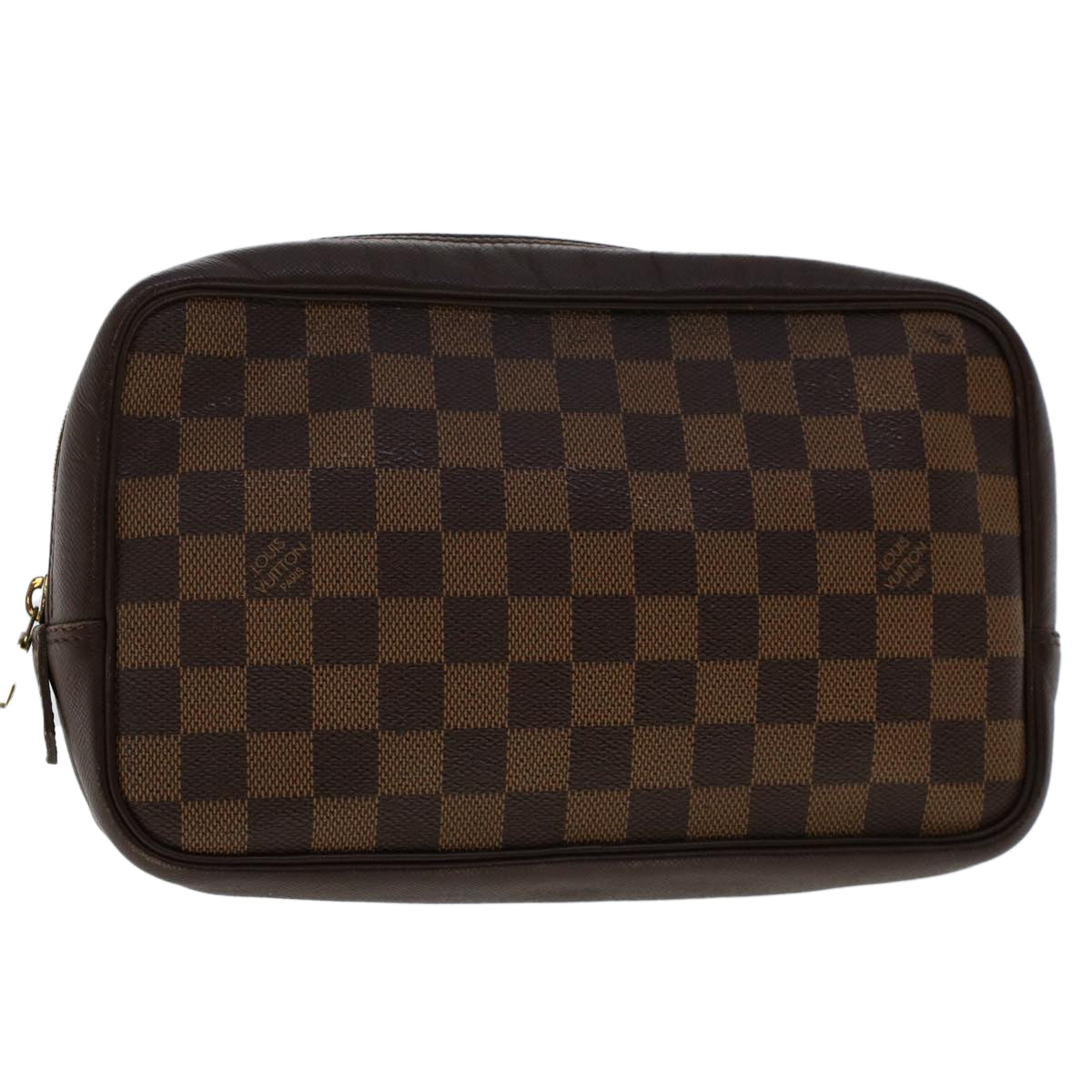 LOUIS VUITTON Damier Ebene Trousse Toilette Clutch Bag N47623 LV Auth 50118