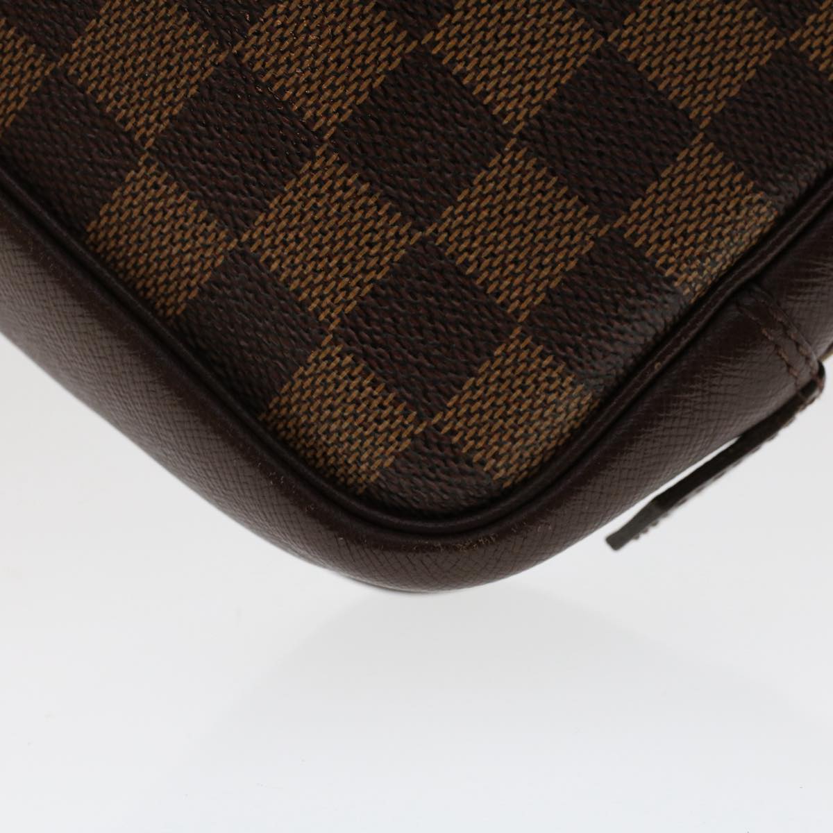 LOUIS VUITTON Damier Ebene Trousse Toilette Clutch Bag N47623 LV Auth 50118