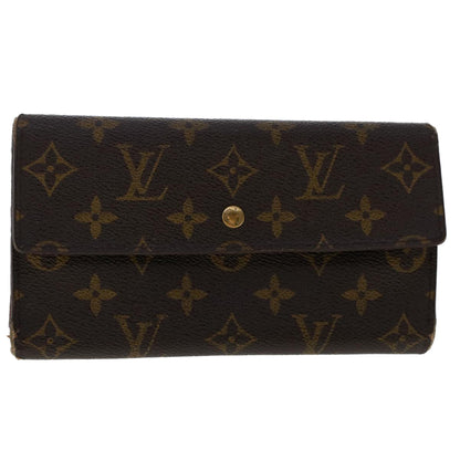 LOUIS VUITTON Monogram Portefeuille International Long Wallet M61217 Auth 50212