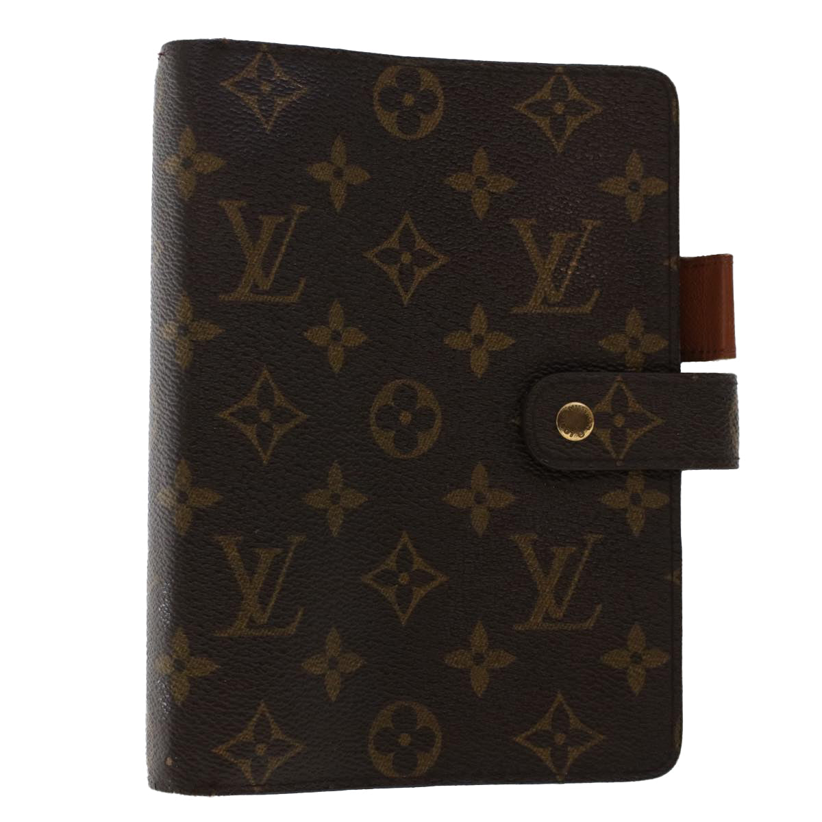 LOUIS VUITTON Monogram Agenda MM Day Planner Cover R20105 LV Auth 50225