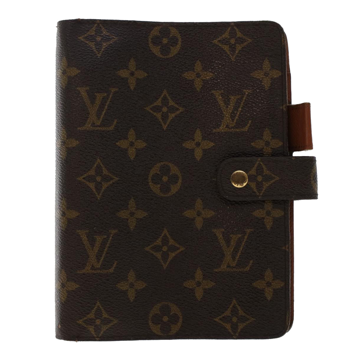 LOUIS VUITTON Monogram Agenda MM Day Planner Cover R20105 LV Auth 50225