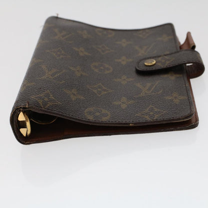 LOUIS VUITTON Monogram Agenda MM Day Planner Cover R20105 LV Auth 50225