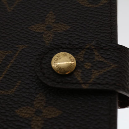 LOUIS VUITTON Monogram Agenda PM Day Planner Cover R20005 LV Auth 50241