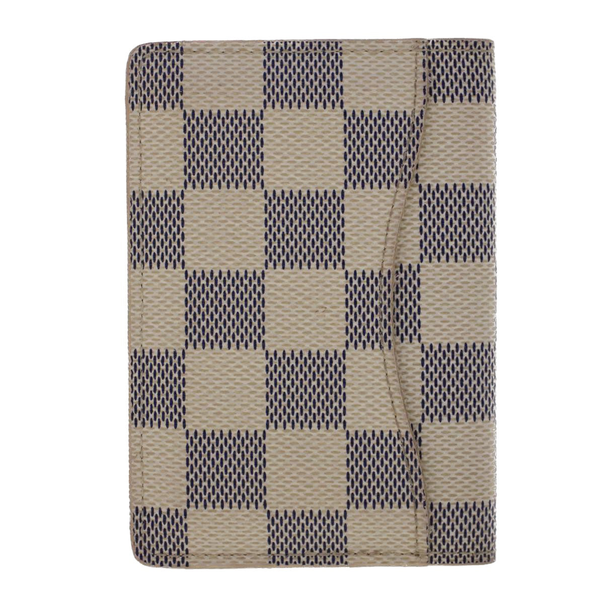 LOUIS VUITTON Damier Azur Organizer Dupoch Card Case N61727 LV Auth 50251