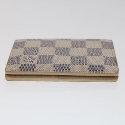 LOUIS VUITTON Damier Azur Organizer Dupoch Card Case N61727 LV Auth 50251