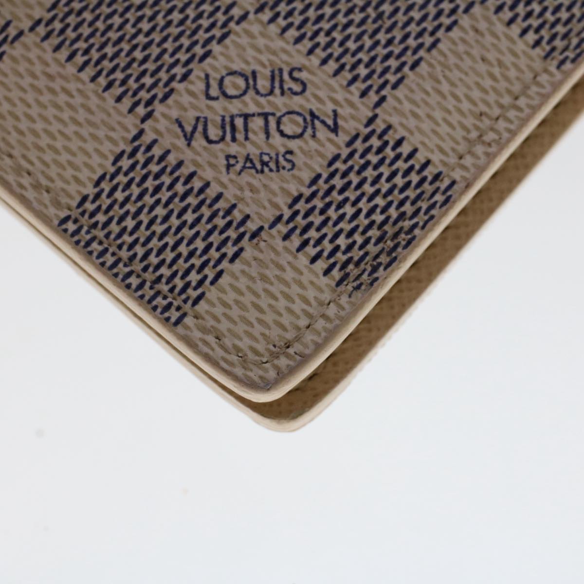 LOUIS VUITTON Damier Azur Organizer Dupoch Card Case N61727 LV Auth 50251