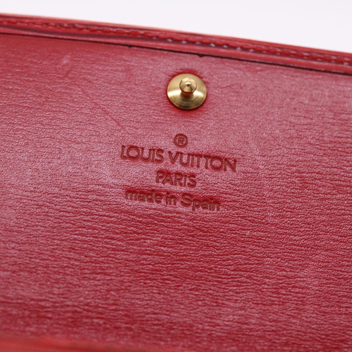 LOUIS VUITTON Epi Porte Tresor International Long Wallet Red M63387 Auth 50314