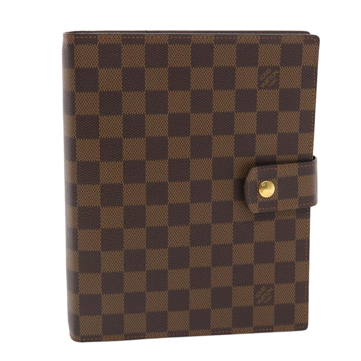 LOUIS VUITTON Damier Ebene Agenda GM Day Planner Cover R20107 LV Auth 50322A