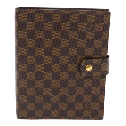 LOUIS VUITTON Damier Ebene Agenda GM Day Planner Cover R20107 LV Auth 50322A