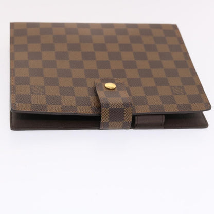 LOUIS VUITTON Damier Ebene Agenda GM Day Planner Cover R20107 LV Auth 50322A