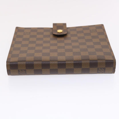 LOUIS VUITTON Damier Ebene Agenda GM Day Planner Cover R20107 LV Auth 50322A