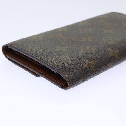 LOUIS VUITTON Monogram Portefeuille International Long Wallet M61217 Auth 50444