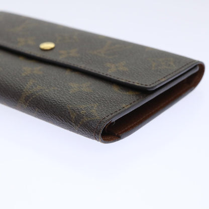 LOUIS VUITTON Monogram Portefeuille International Long Wallet M61217 Auth 50444