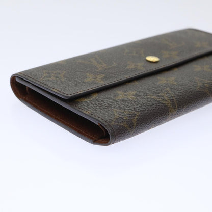 LOUIS VUITTON Monogram Portefeuille International Long Wallet M61217 Auth 50444