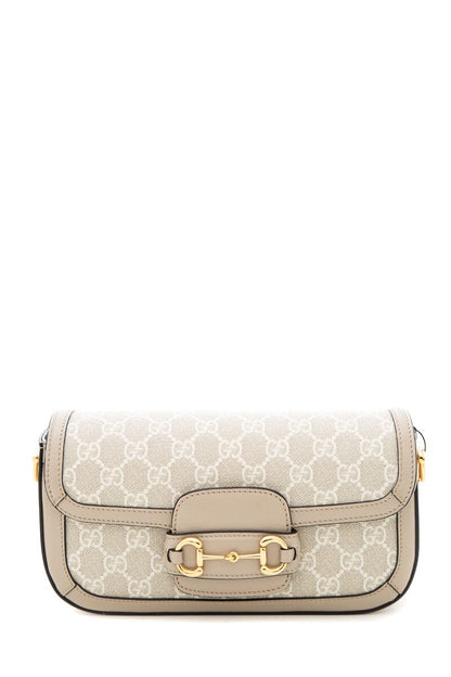 Gucci Taupe GG Horsebit Handbag