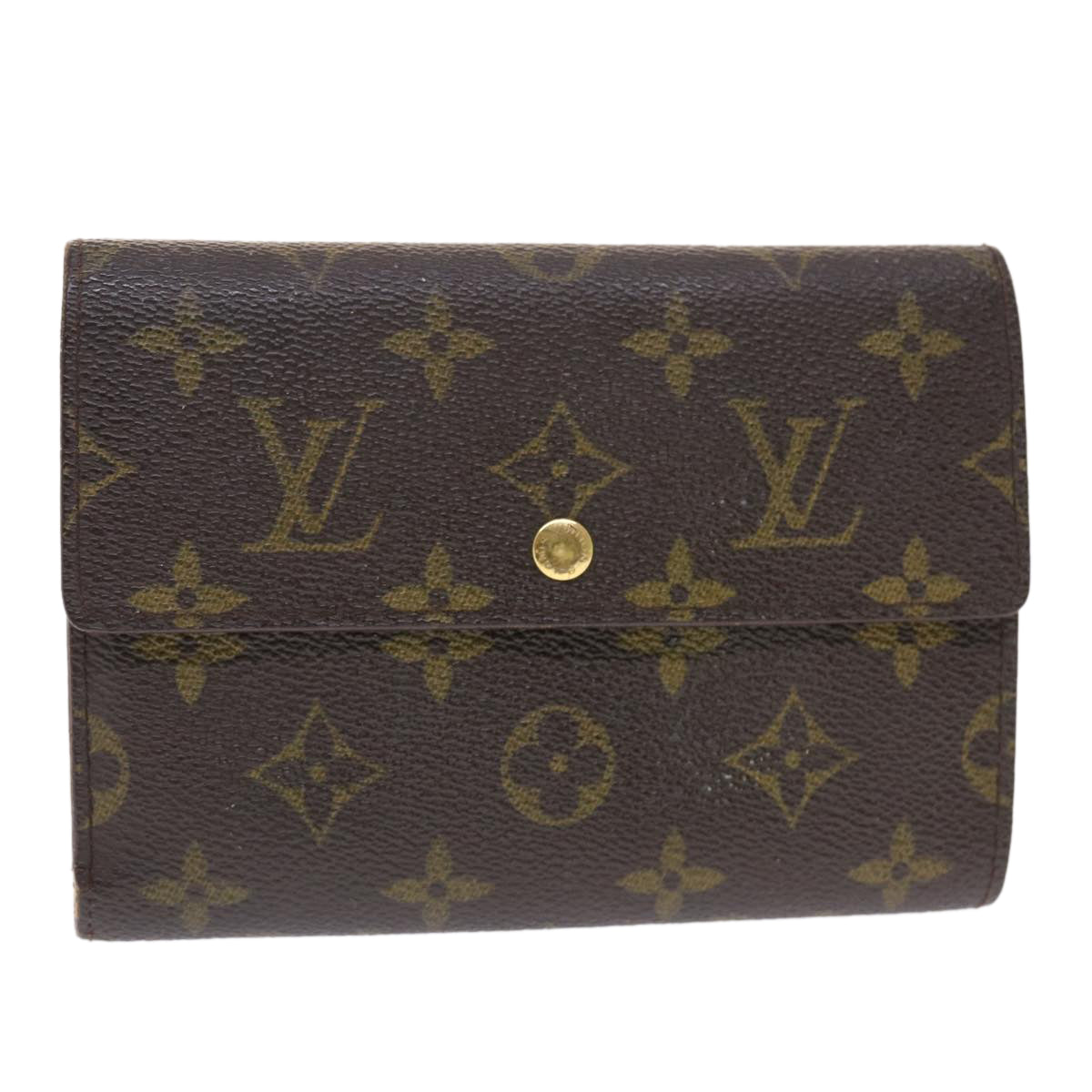 LOUIS VUITTON Monogram Porte Tresor Etui Papie Wallet M61202 LV Auth 50829