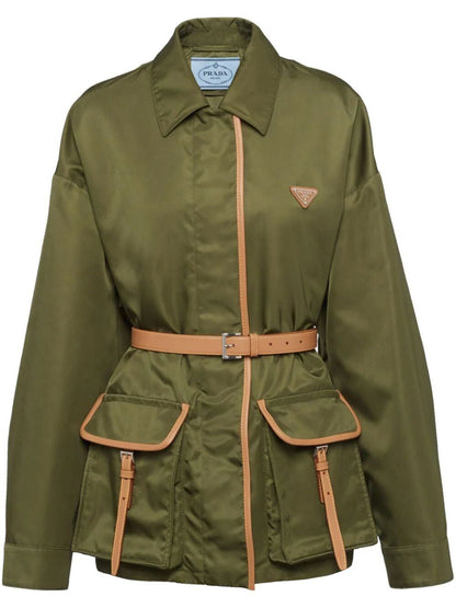 Prada Women Re-Nylon Belted Jacket