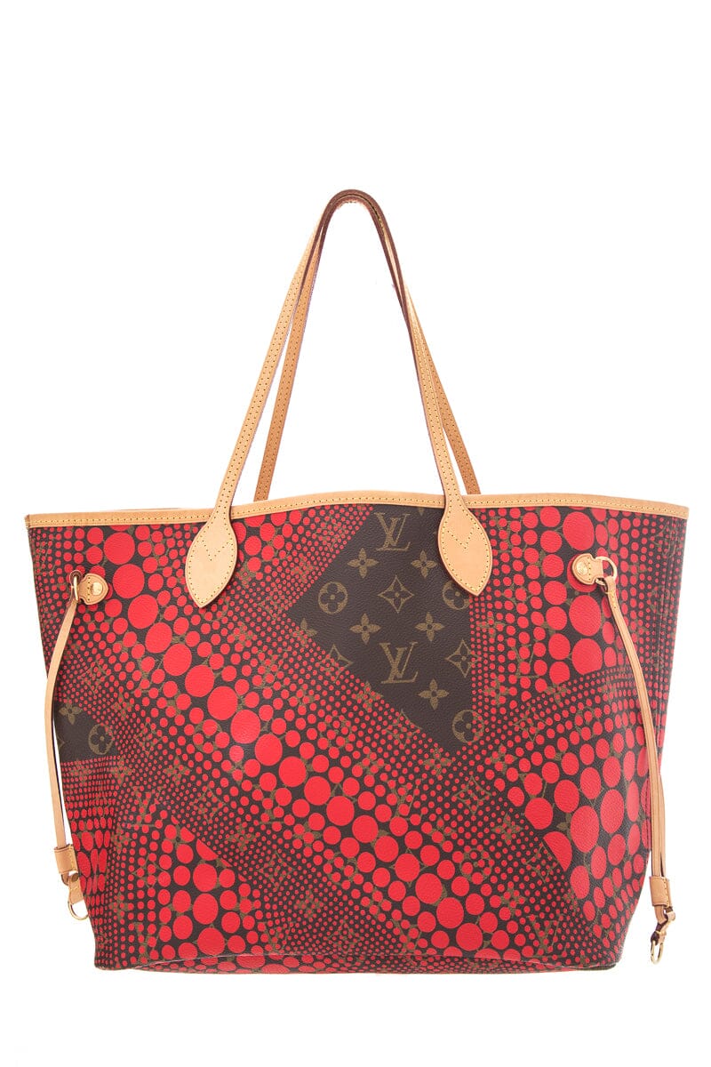 Louis Vuitton Brown & Red Yayoi Kusama Neverfull Handbag