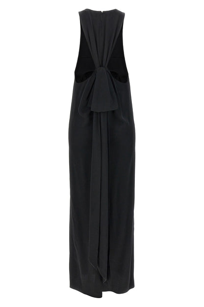 Saint Laurent Women Crepe Satin Maxi Dress