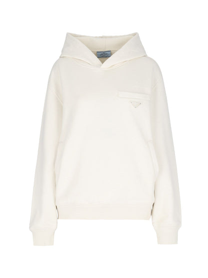 Prada Women Logo Hoodie