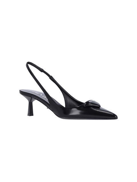 Prada Women Logo Slingback Pumps