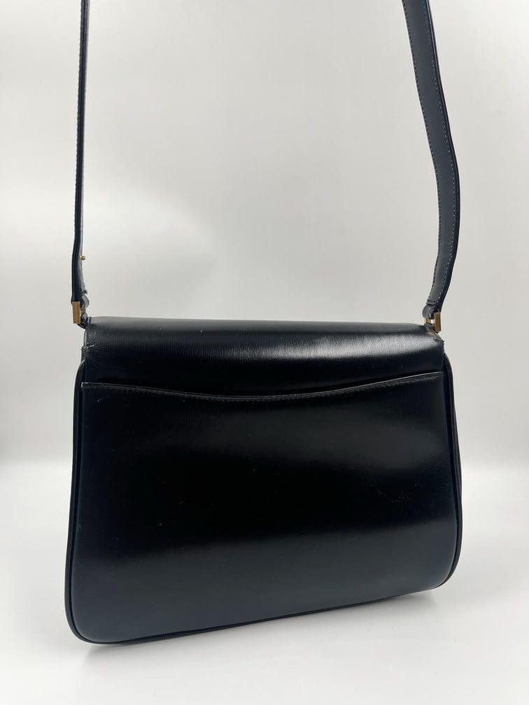 Stunning Vintage Gucci Box Bag - Black Leather