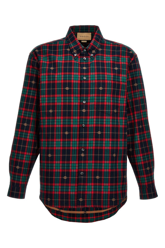 Gucci Men 'Gg' Tartan Shirt