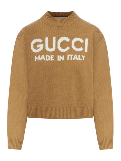 Gucci Women Logo Intarsia Wool Knit Sweater