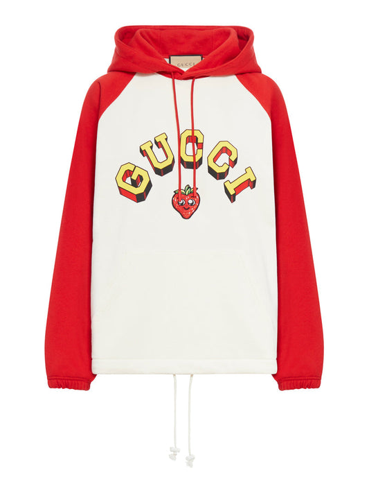 Gucci Women Cotton Jersey Hooded Sweatshirt