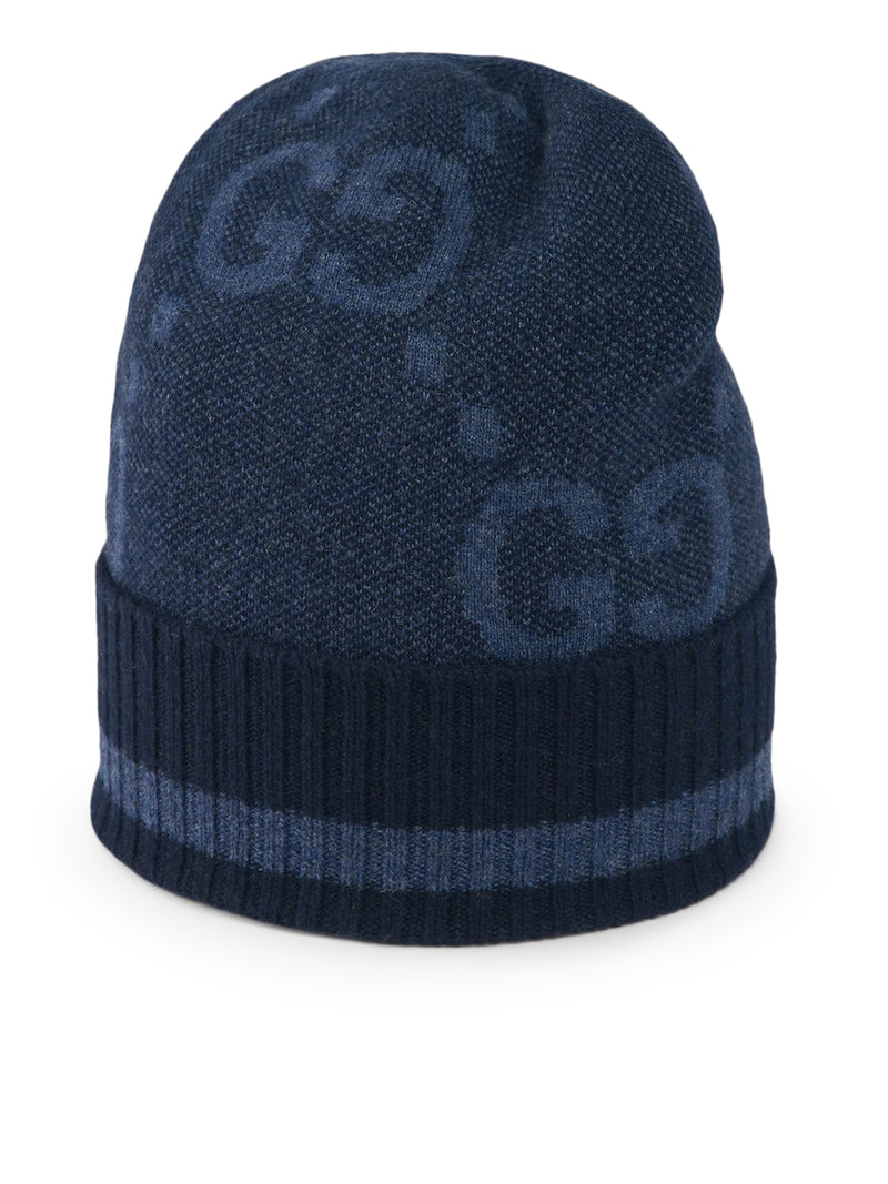 Gucci Men Intarsia-Knit Logo Beanie