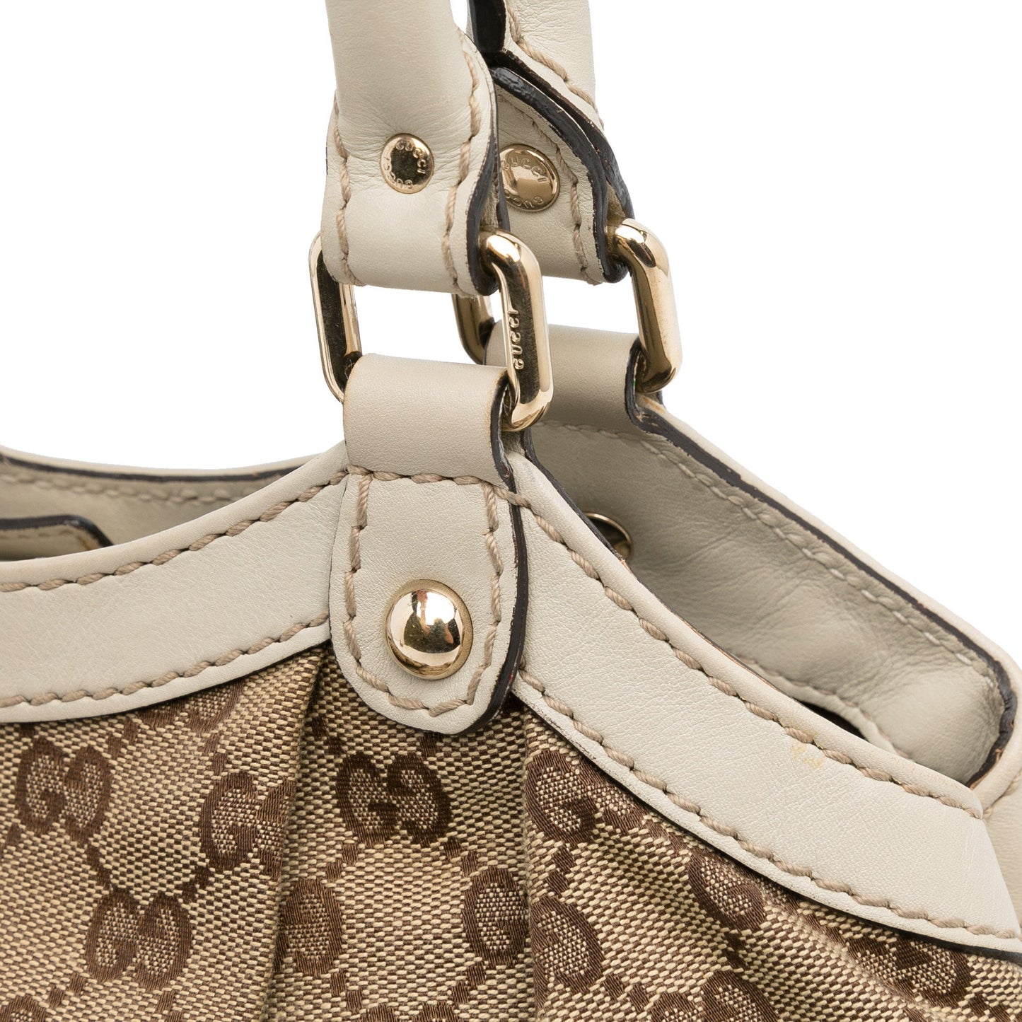 Tan Gucci GG Canvas Sukey Tote