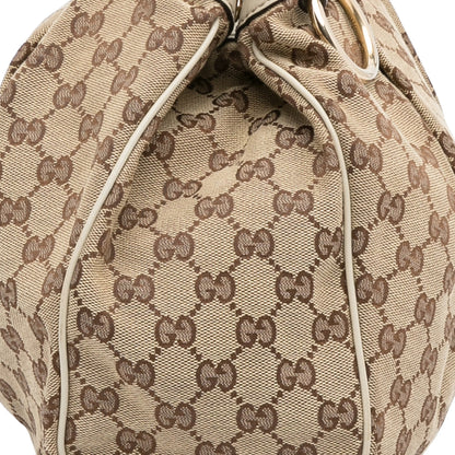 Tan Gucci GG Canvas Sukey Tote