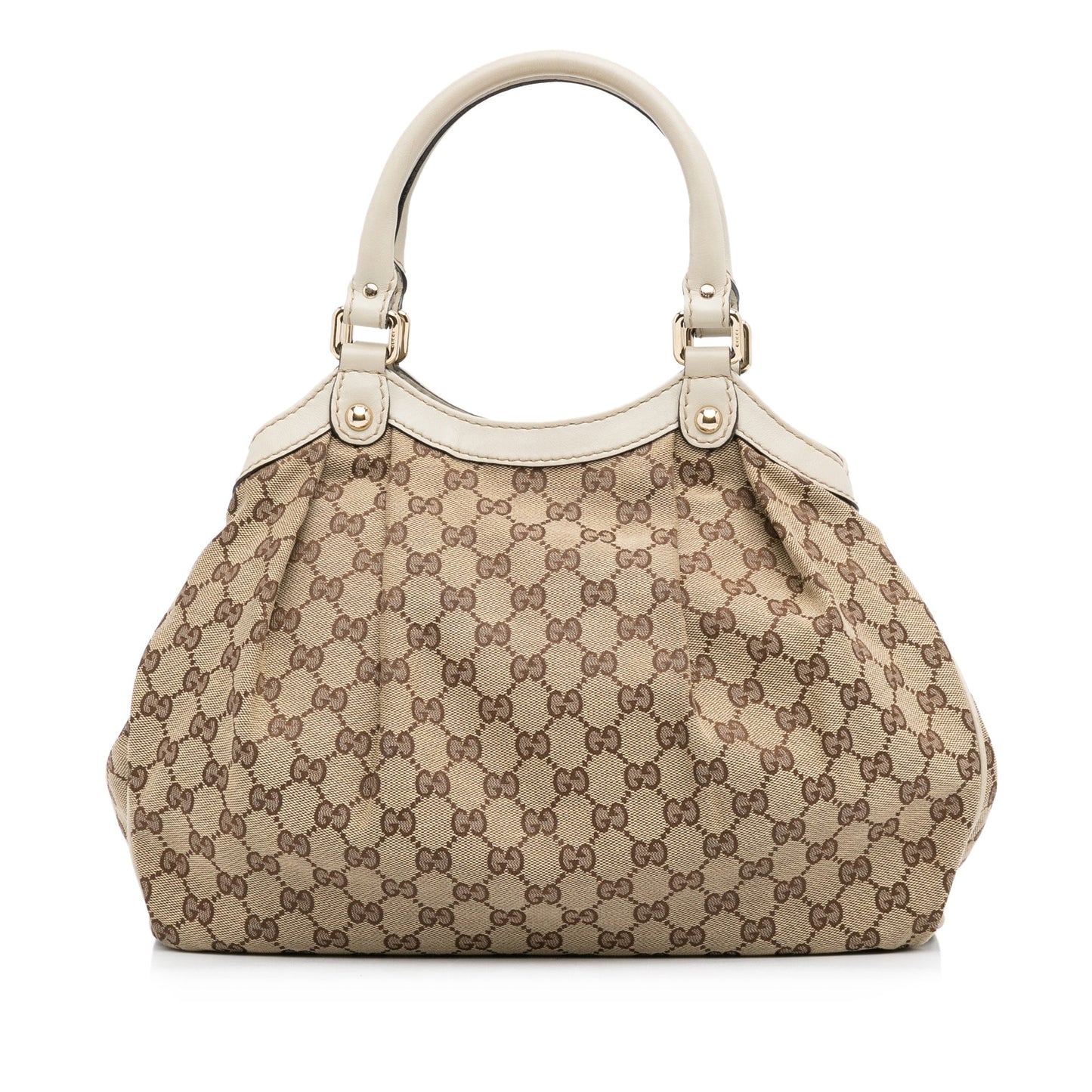 Tan Gucci GG Canvas Sukey Tote