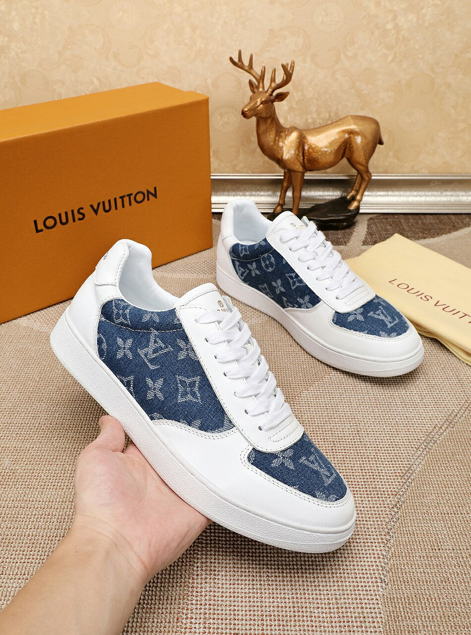 The Bags Vibe - Louis Vuitton LWnogram Denim Blue Sneaker