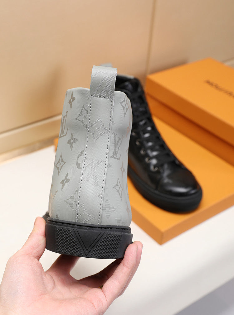 The Bags Vibe - Louis Vuitton Stellar Trainer Boot Black Gray Sneaker