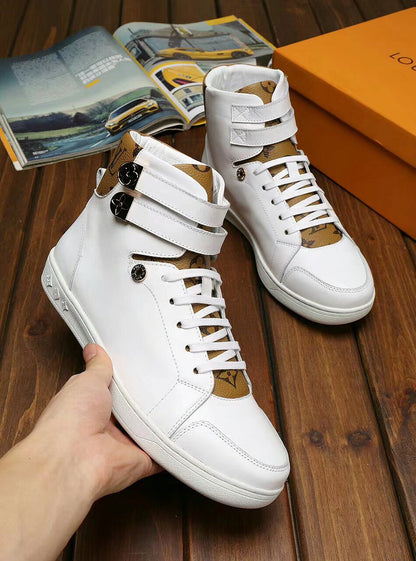 The Bags Vibe - Louis Vuitton HIgh Top White Brown Sneaker