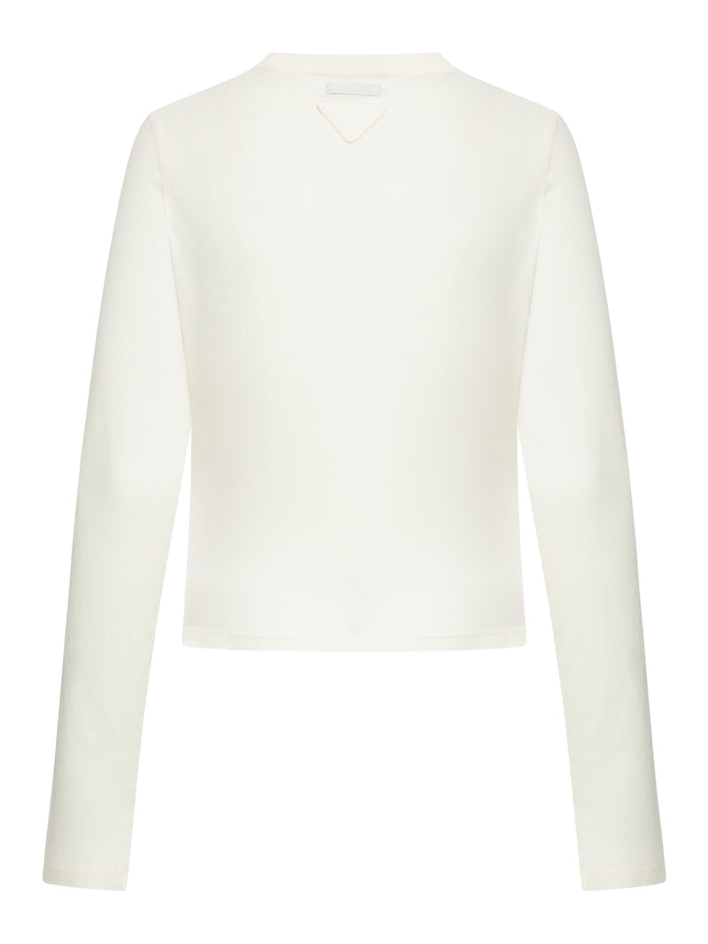 Prada Women Long Sleeve T-Shirt With Logo