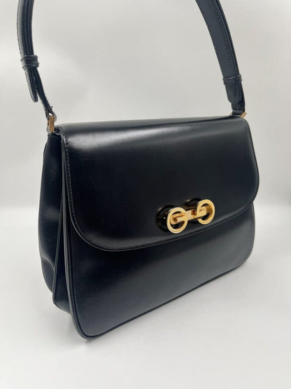 Stunning Vintage Gucci Box Bag - Black Leather