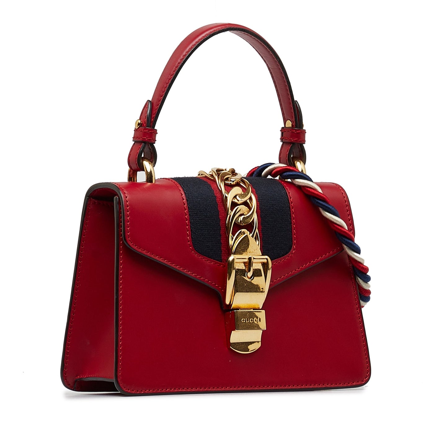 Gucci Sylvie Top Handle Mini Red Leather