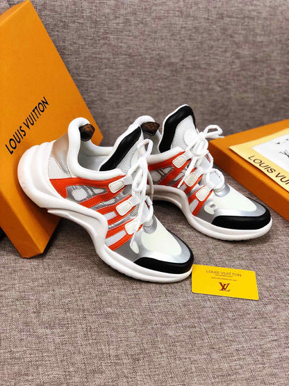 The Bags Vibe - Louis Vuitton Archlight White Black Orange Sneaker