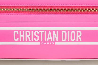 Christian Dior Cruise 2022 Vibe Pink & White Logo Handle Bag