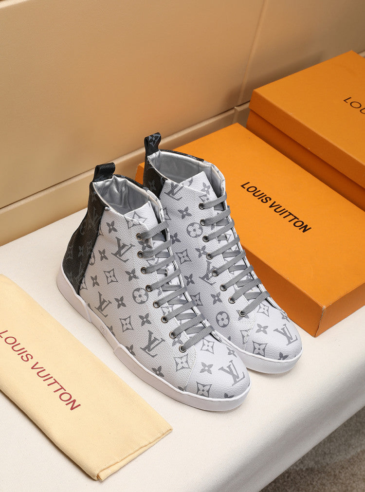 The Bags Vibe - Louis Vuitton Stellar Trainer Boot White Black Sneaker