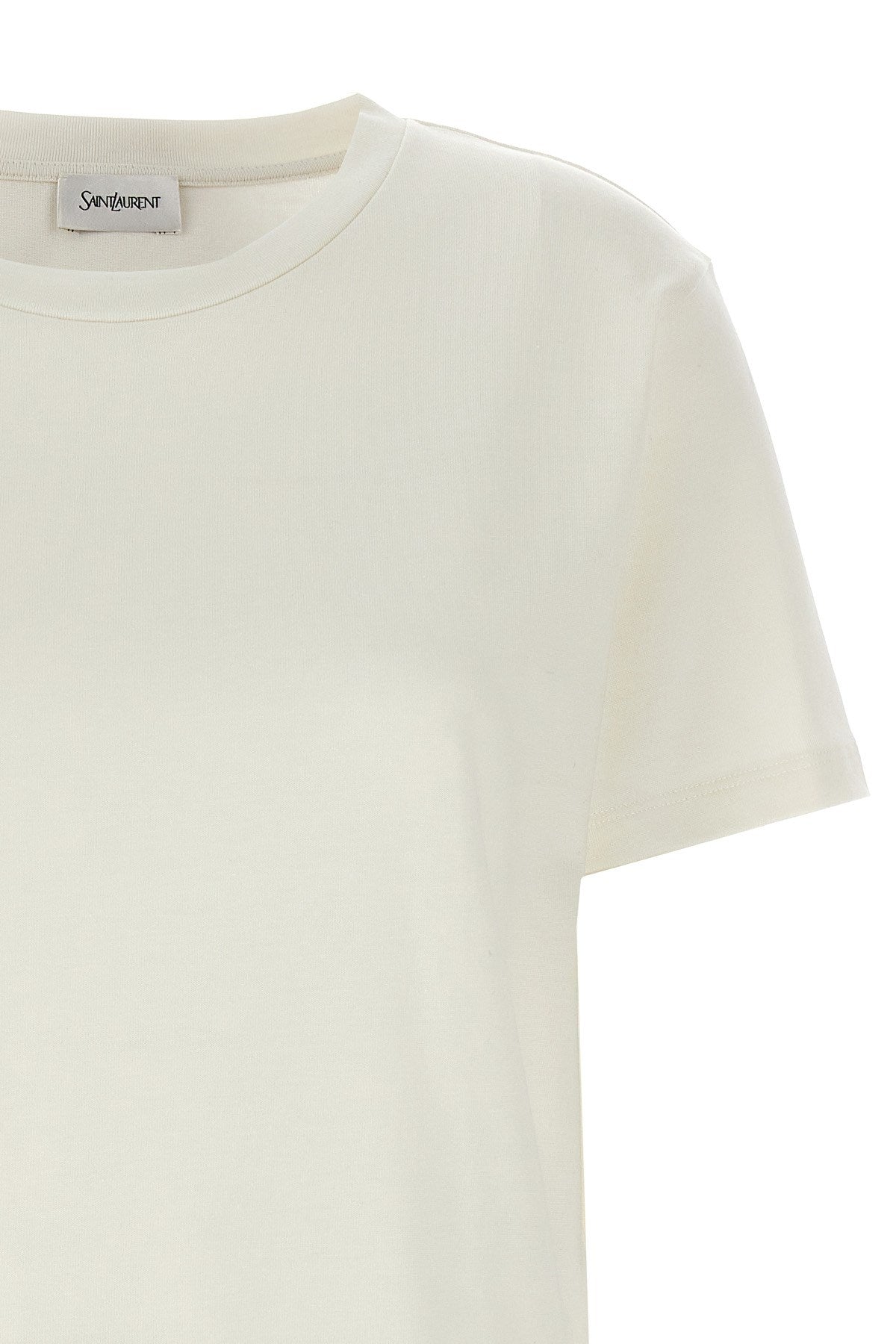 Saint Laurent Women Logo Label T-Shirt