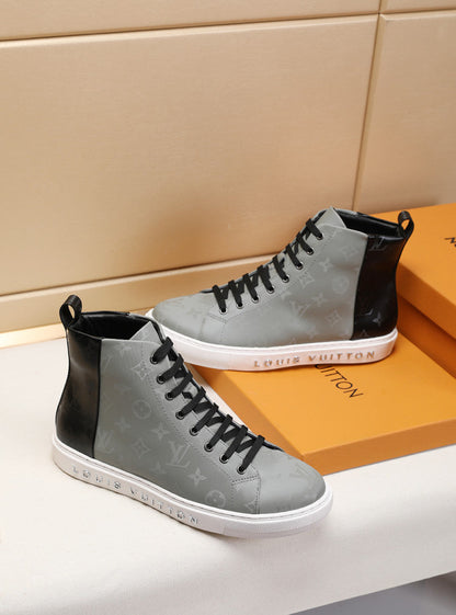 The Bags Vibe - Louis Vuitton Stellar Trainer Boot Gray Black Sneaker