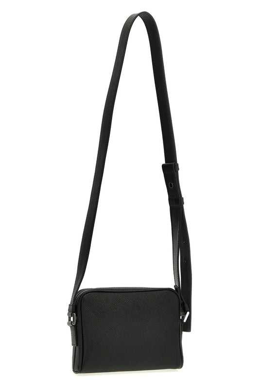 Prada Men Re-Nylon Leather Shoulder Strap