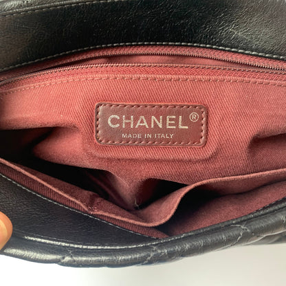 Chanel Istanbul Flap Bag 2011 Medium Leather and Knot Chain Redyed Black