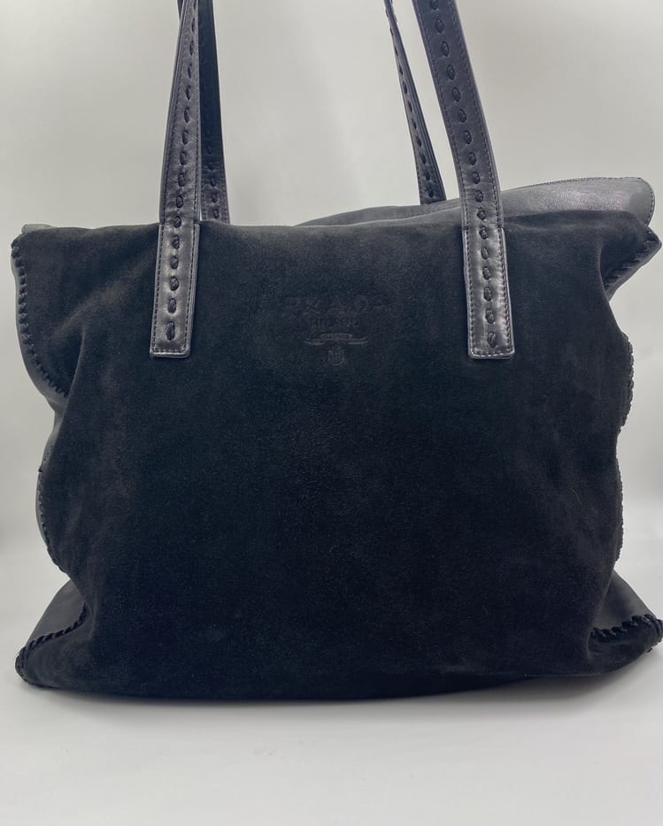 Vintage Prada Suede and Leather Tote