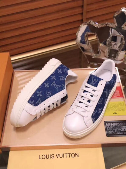 The Bags Vibe - Louis Vuitton Time Out Brown Blue White Sneaker