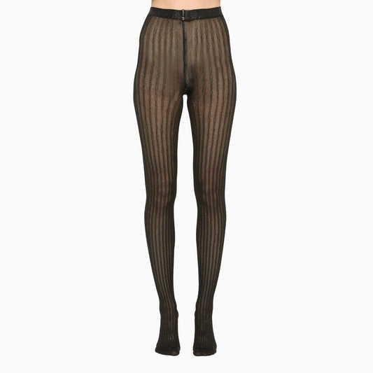 Prada Black Lurex Prada Holiday Tights Women